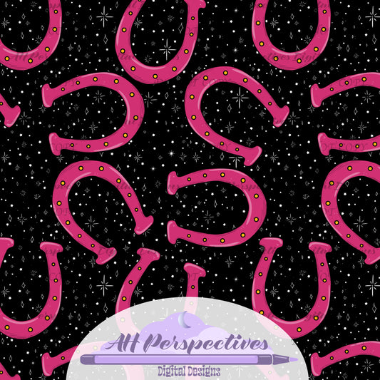 Pink Horse Shoes Seamless