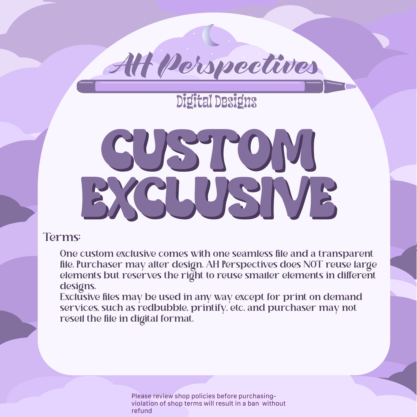 RESERVED LISTING- Custom Exclusive